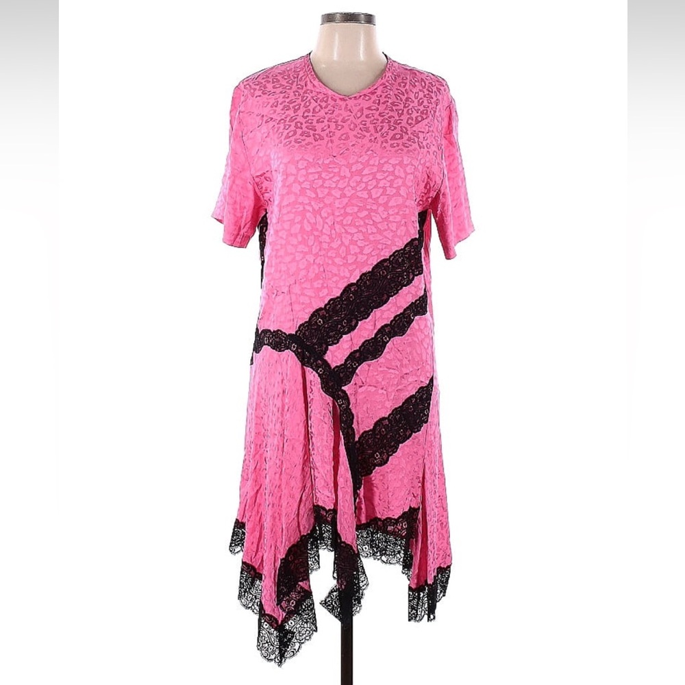 Koché Collective Pink Leopard Tee Dress — French size 44